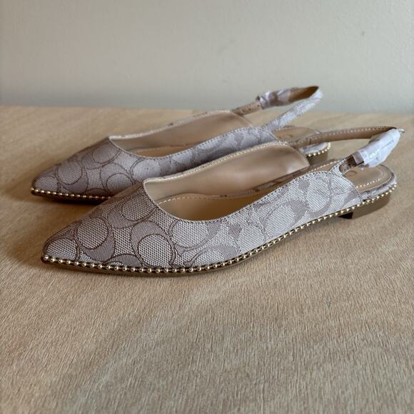 Coach VAE Jacquard Skimmer Slingback Flats - Picture 4 of 12